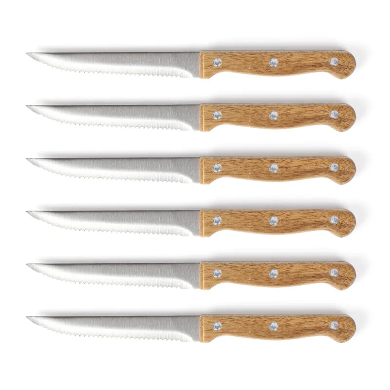 Set de 6 couteaux à steak avec support MEC133