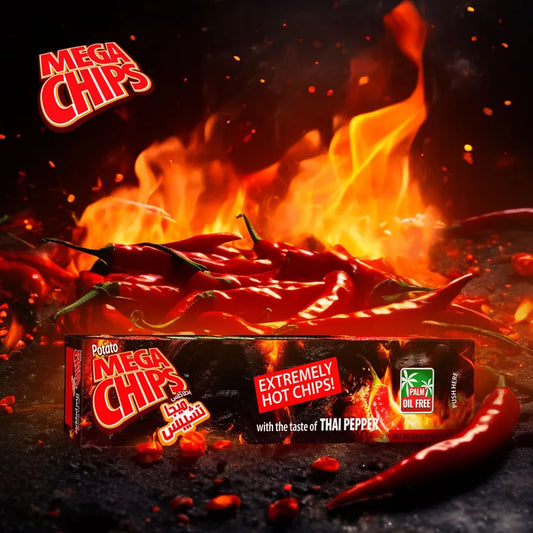 MĂGA CHIPS DE POMME DE TERRE «EXTREMUM» AU SAVEUR DE POIVRE THAI