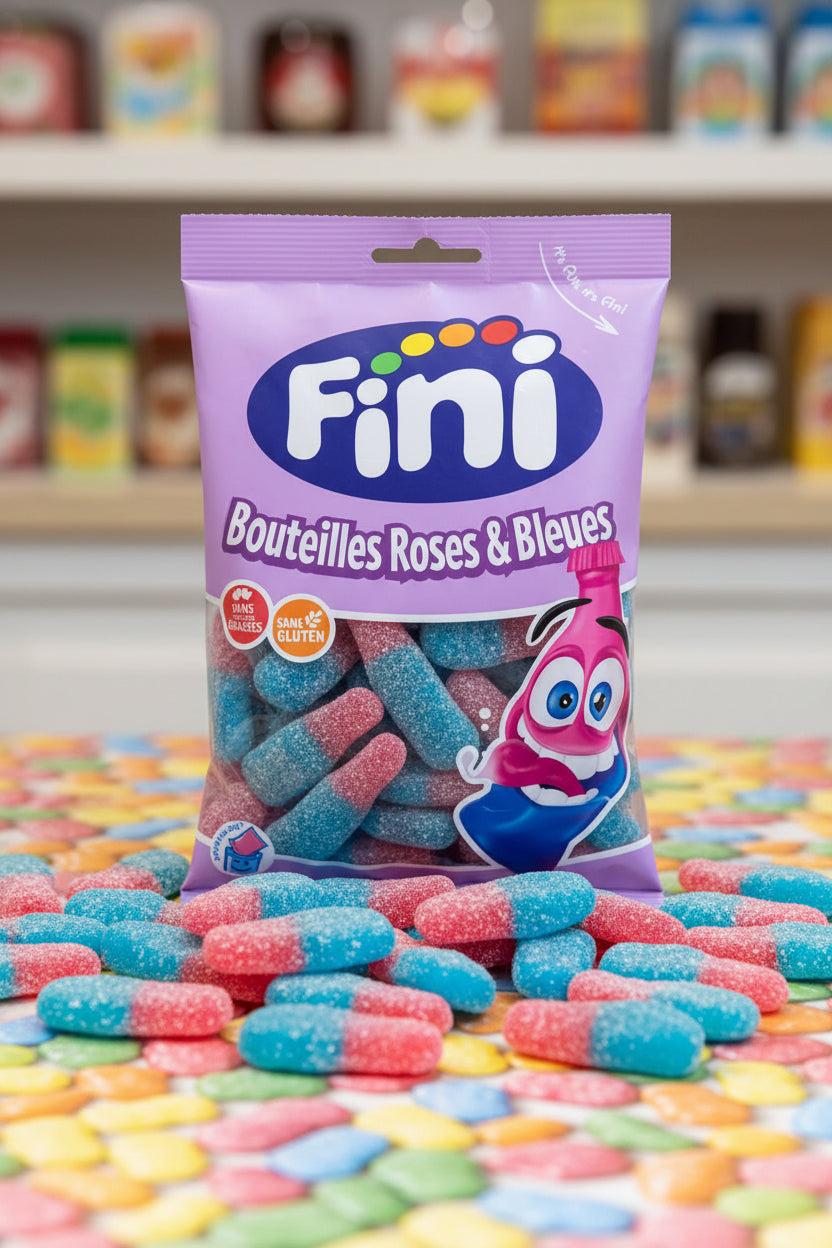 Bouteilles Rose et Bleue Fizz Halal Fini 90g