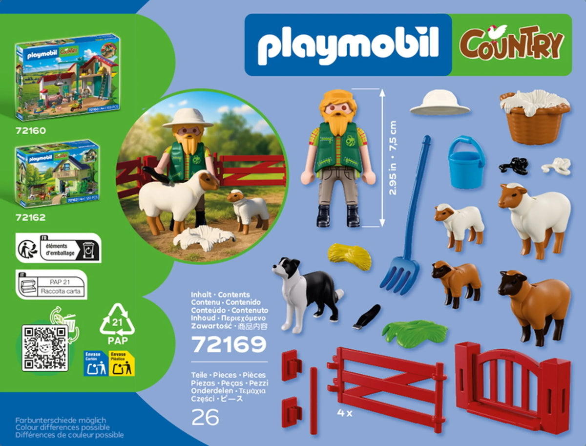 Playmobil 72169 - Berger avec enclos, mouton et chien