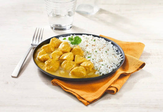 Poulet korma & riz et Colin citron & riz - Paul & Louise