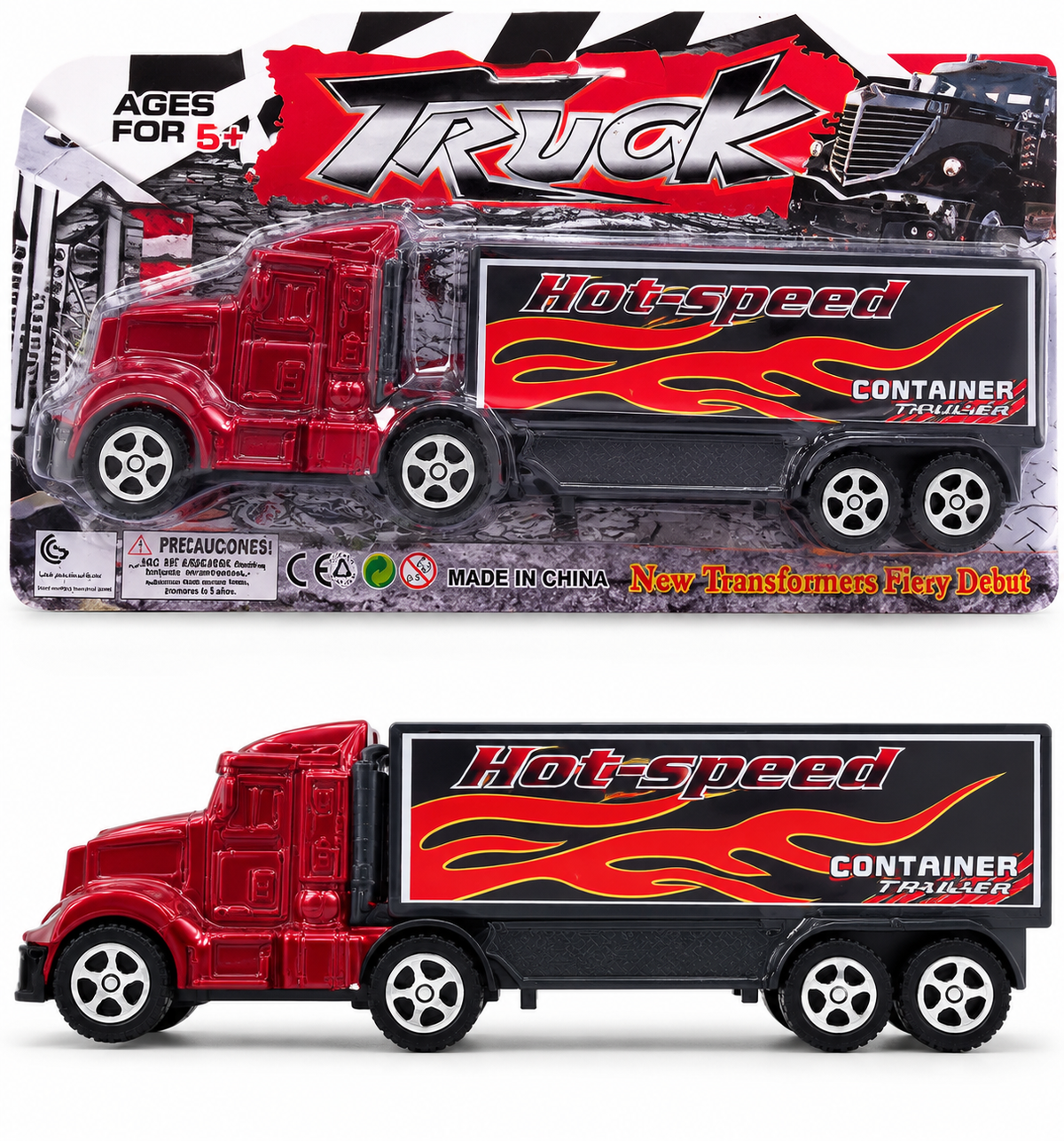 Camion semi-remorque Hot-Speed - Rouge
