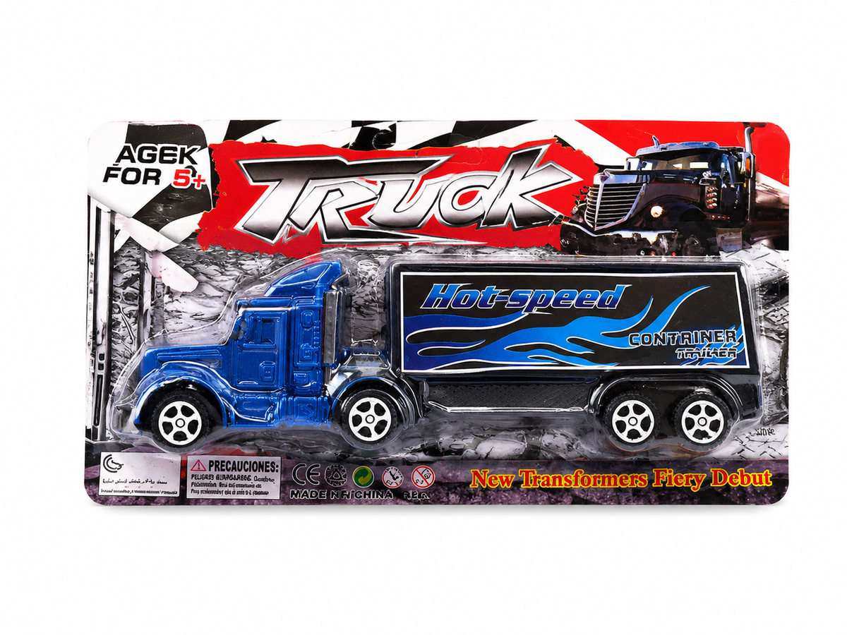 Camion semi-remorque bleu Hot-Speed