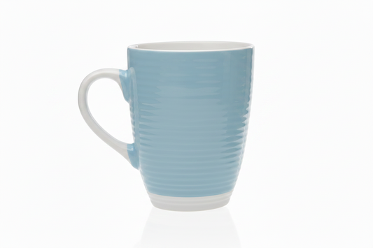 MUG rainuré bleu 22090014