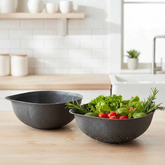 ENSEMBLE BOL + ÉGOUTTOIR GRIS 21890082