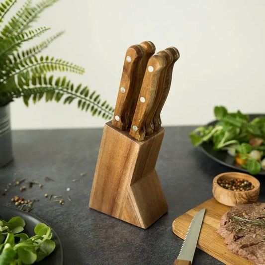 Set de 6 couteaux à steak avec support MEC133