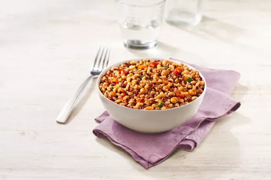 Blé, Quinoa & riz rouge à l’orientale (250g)