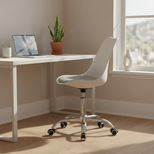Chaise pivotante ALBA - blanc et gris
