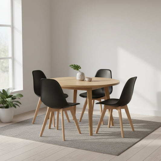Chaises de salle à manger KITO - lot de 4 chaises de table à manger - noir