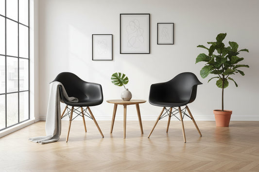 ARIANA - Chaises de salle à manger avec accoudoirs - noir - lot de 2