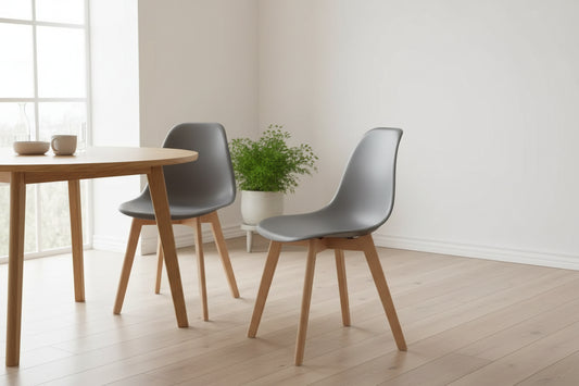 Chaises de salle à manger KITO - lot de 2 chaises de table à manger - gris