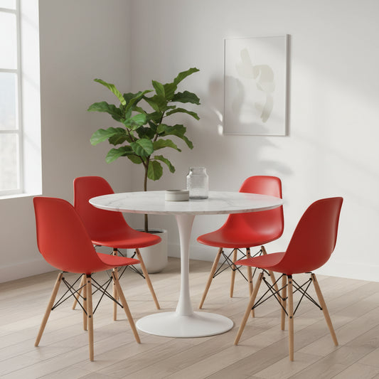 OSAKA - Chaise de salle à manger - rouge - lot de 4 chaises de table à manger