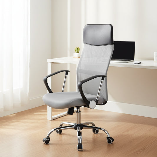Chaise de bureau ergonomique - grise - design Sydney - respirante