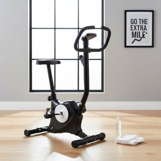 Vélo d'appartement vélo - noir - résistance mécanique