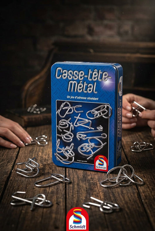 SCHMIDT -Boîte Métal Casse-Tête Métal