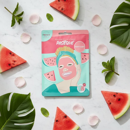 Masque Visage en tissus - Pastèque