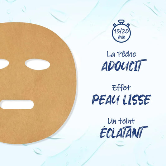 Masque Visage en tissus - Pêche