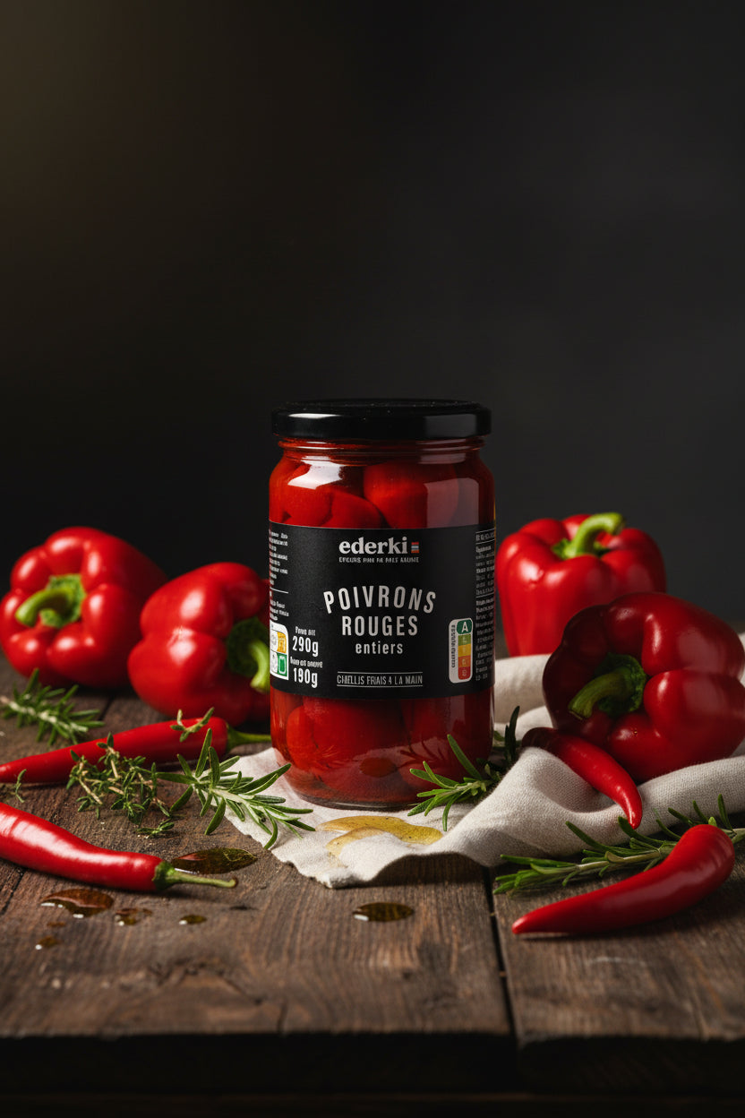 Poivrons rouges entiers 290g