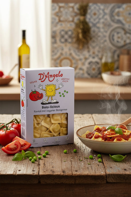 Ravioli Bio Farcis à la Bolognaise Végétale - 250g - D'ANGELO
