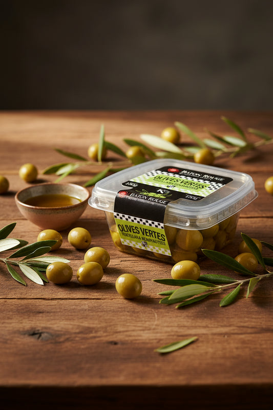 Olives nocellara dénoyautées - Baton Rouge - 150g