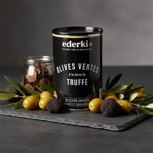 Olives vertes à la farce de truffe