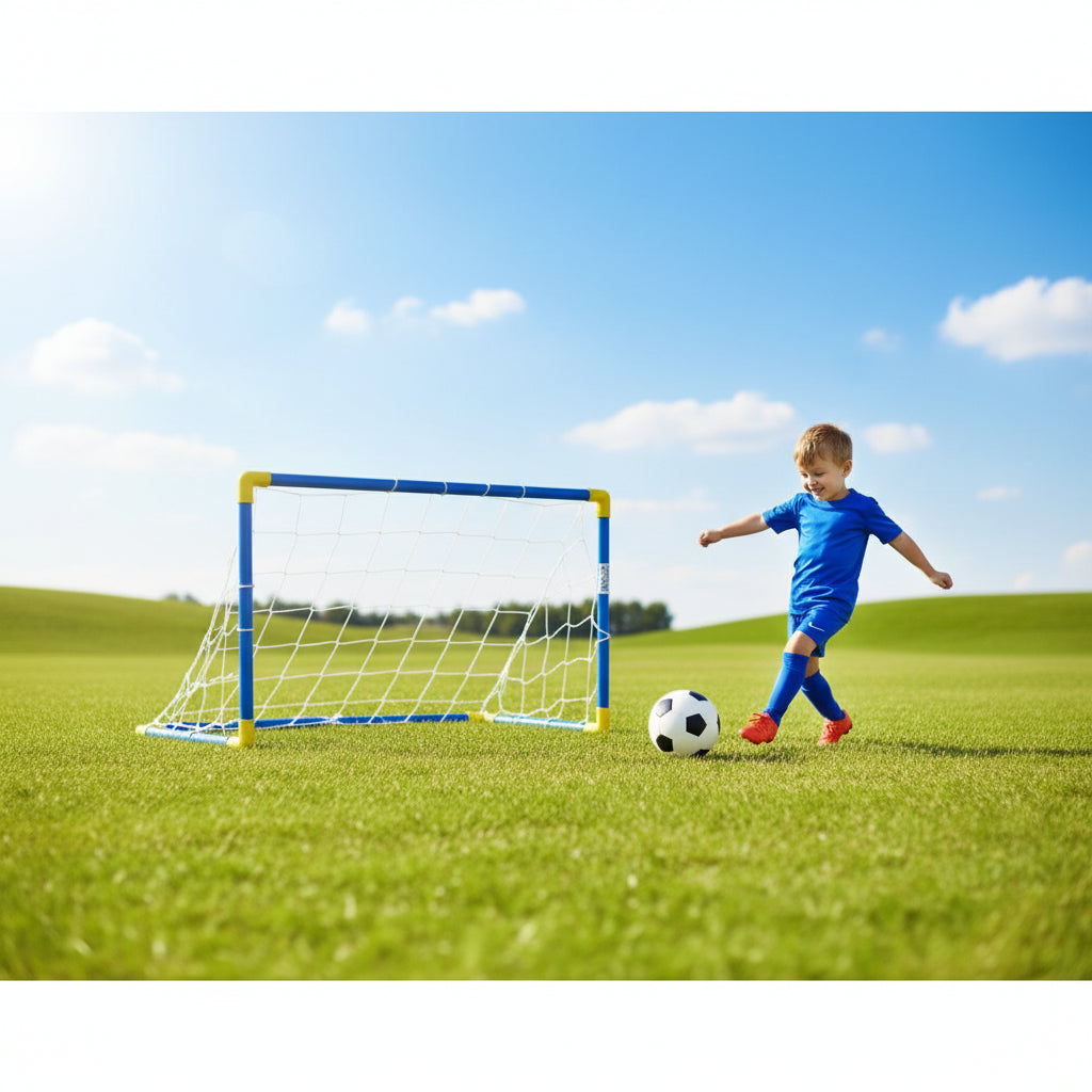 Boite Cage De Foot Avec Ballon Et Pompe