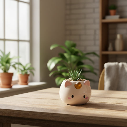 Pot licorne avec plante