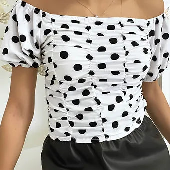 Haut Blanc bardot