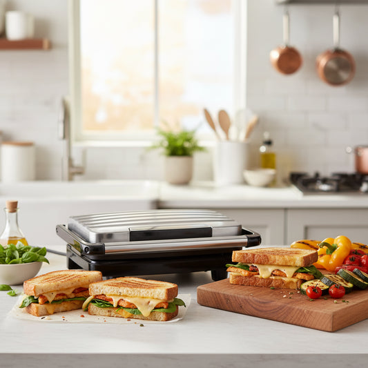 Compact grill antiadhésif