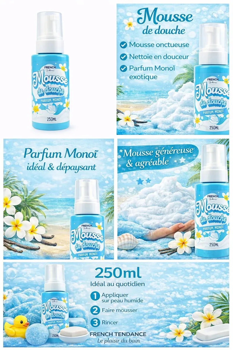 Mousse de douche 250ml - Senteur Monoï