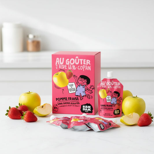 Gourdes de pommes fraises SSA 90gx4