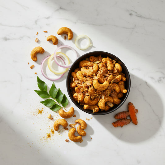Noix de Cajou Torréfiées au curry et à l'oignon 150g