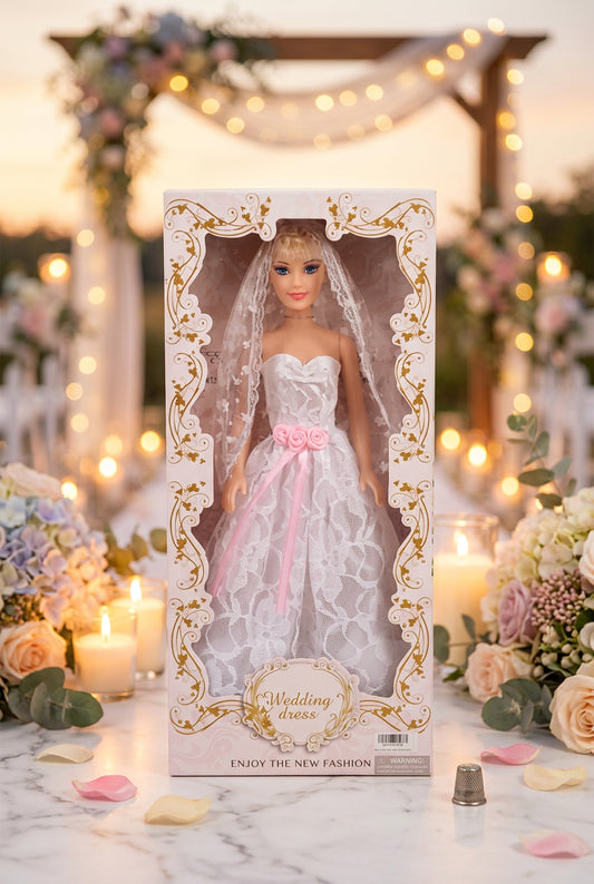 Grande poupée mariée 45 cm