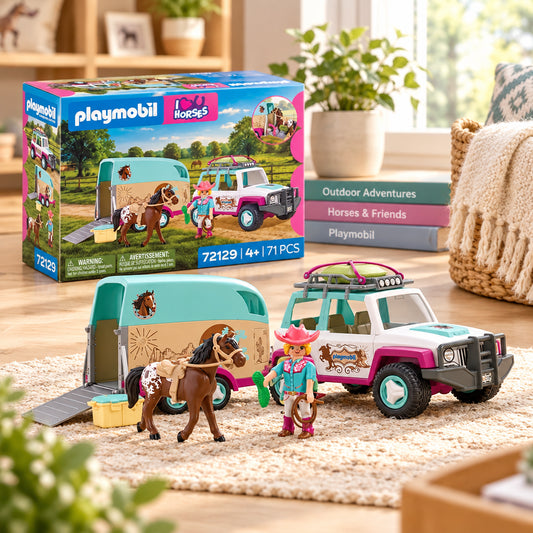 Playmobil 72129 - Véhicule et Remorque à chevaux