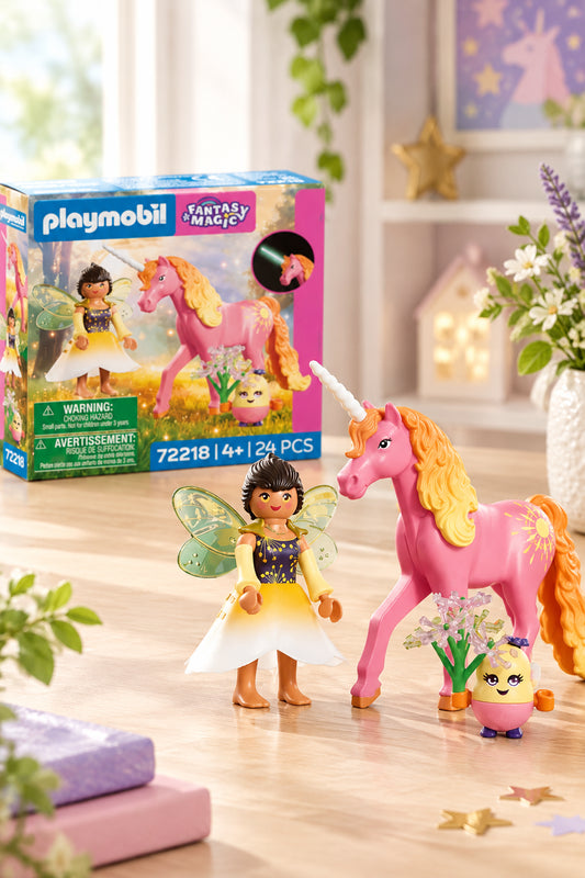 Playmobil 72218 - Licorne rose du matin et fée