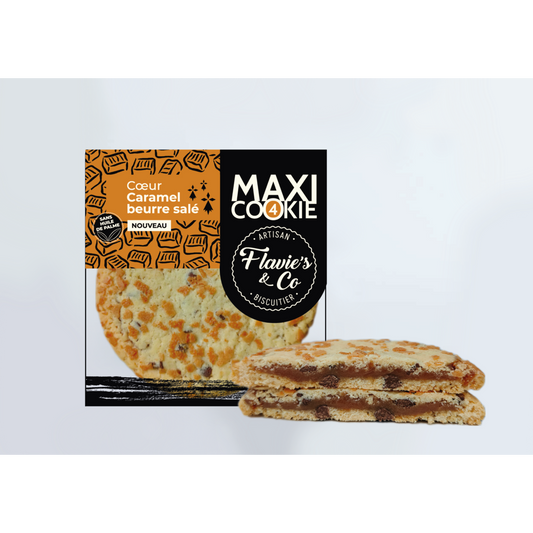 Maxi Cookie Coeur Caramel au Beurre Salé
