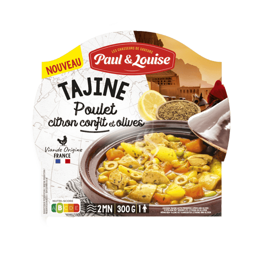 Tajine Poulet, Citron confit et Olives (300g)