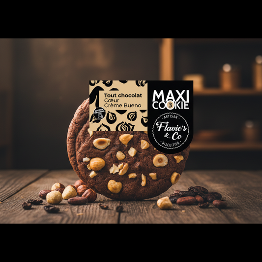 Maxi Cookie Tout chocolat – Cœur crème bueno