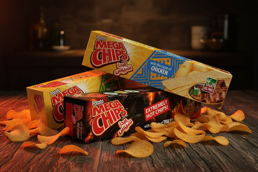 Mega chips - 3x50g - Nature / Poulet / Poivre thaï épicé