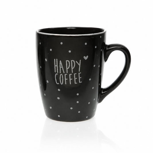 MUG COEURS HAPPY COFFE NOIR 22090018