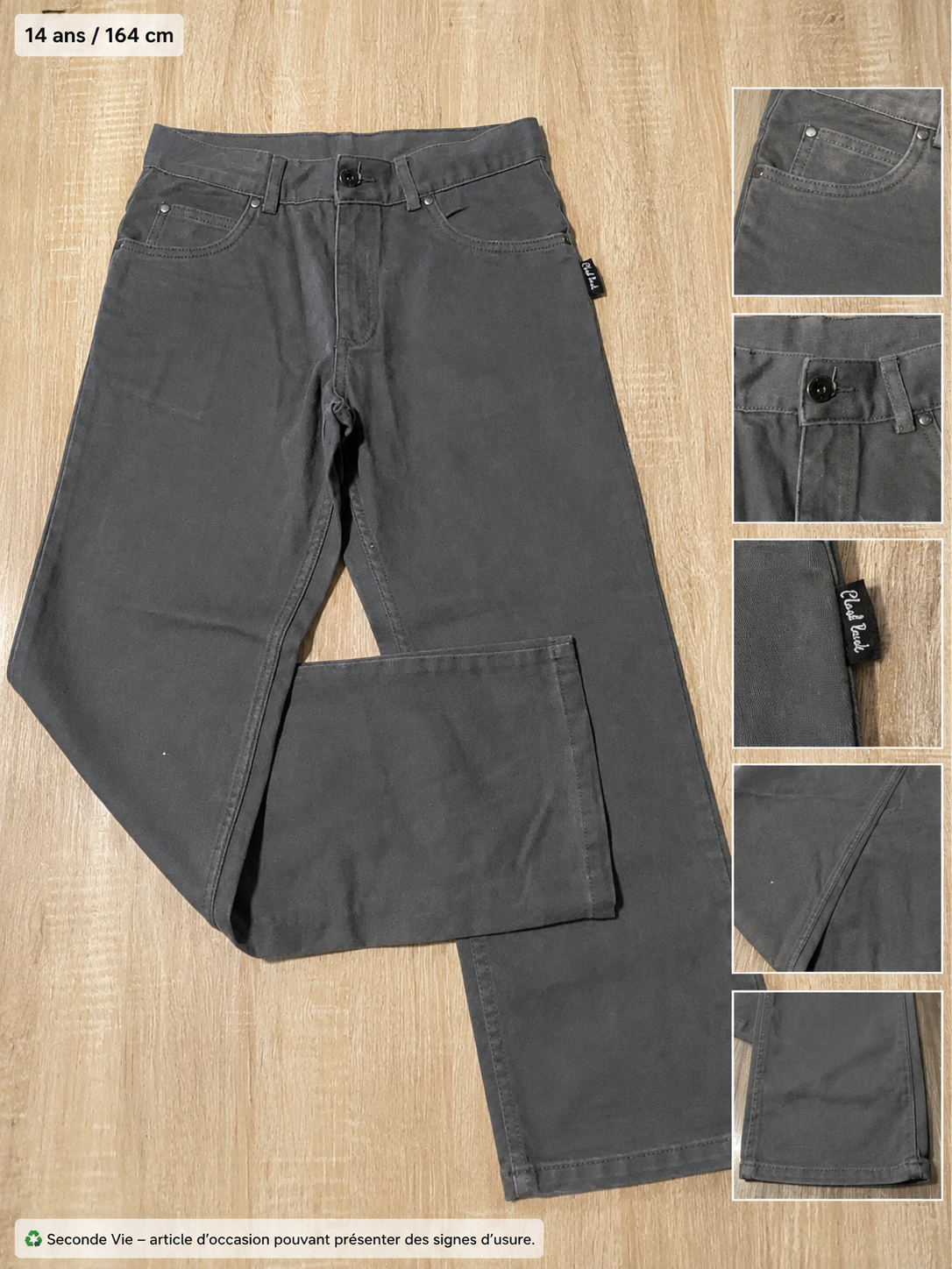 Pantalon gris ado - 14 ans/164cm