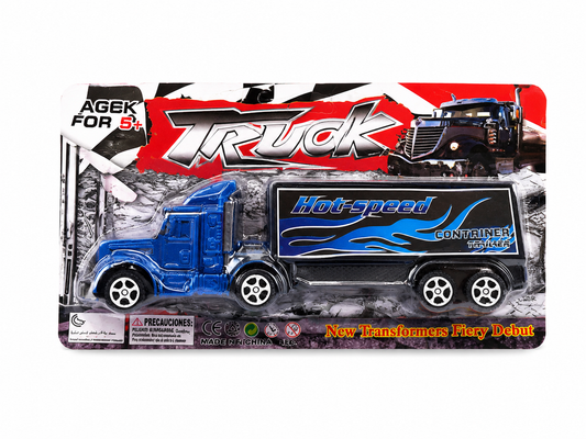 Camion semi-remorque bleu Hot-Speed