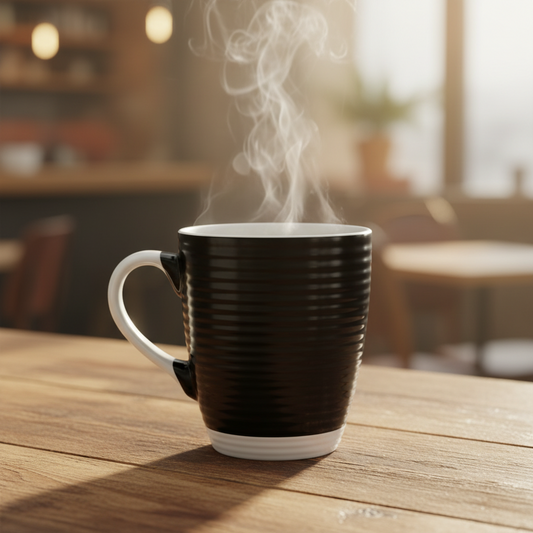 MUG rainuré Noir 22090014